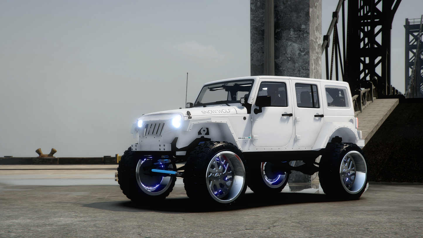 Custom Jeep Wrangler Snow Wolf | JKU