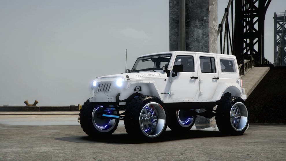 Custom Jeep Wrangler Snow Wolf JKU Fivem Dealership
