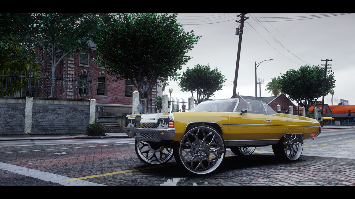 1972 Impala Convertible on 32s Gold