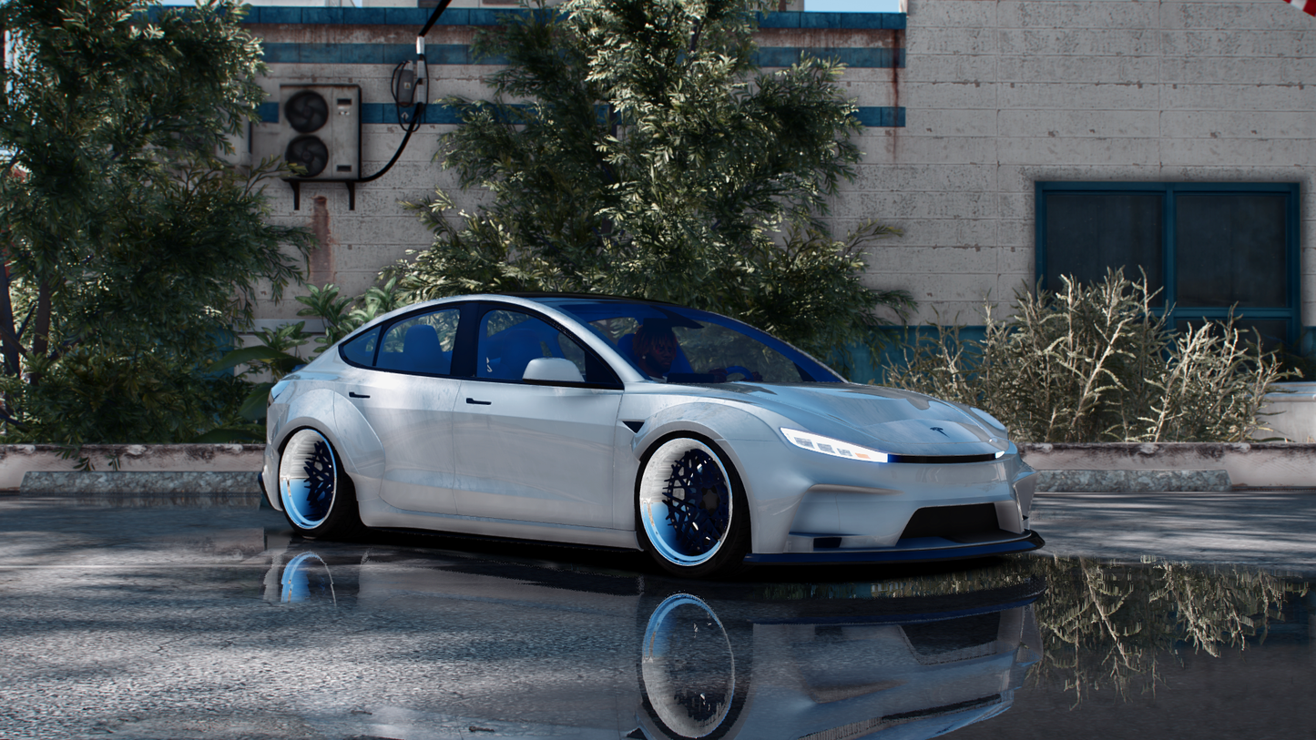 Tesla Models 3 Widebody Plaid Swap