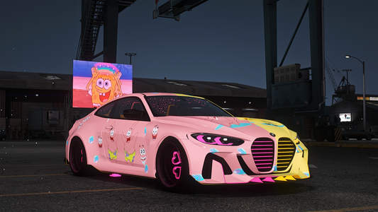 BMW M4 Spongbob Patrick [Dinamic Lights]