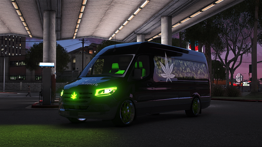 Mercedes White Widow Van Weed