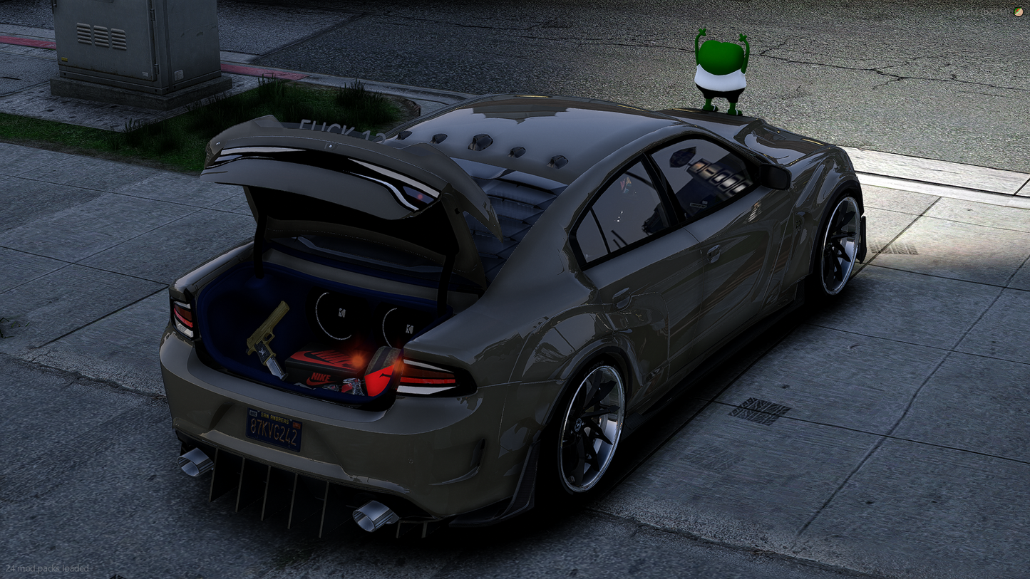 Custom Tuned Dodge Charger SRT Hellcat Redeye Widebody With Pepe The Frog Prop