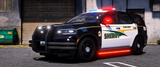 [ELS] Dodge Durango 2025 Police FiveM vehicle front view with lights