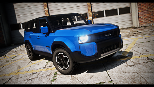  Front view of Karin Overland SWB tuning mod for FiveM