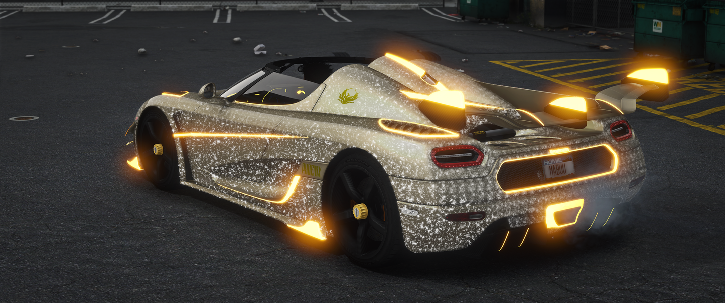 Koenigsegg Agera RS GTA V FiveM mod with high-detail bodywork and nitrous system