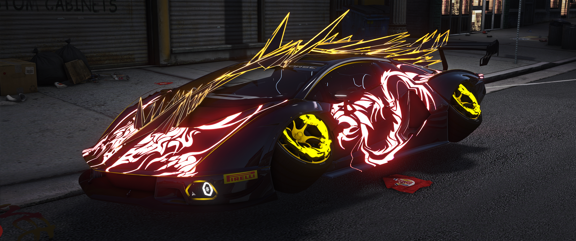 Lamborghini Dragon 3D Fly mod for FiveM with Dinamic Lights and flying capability