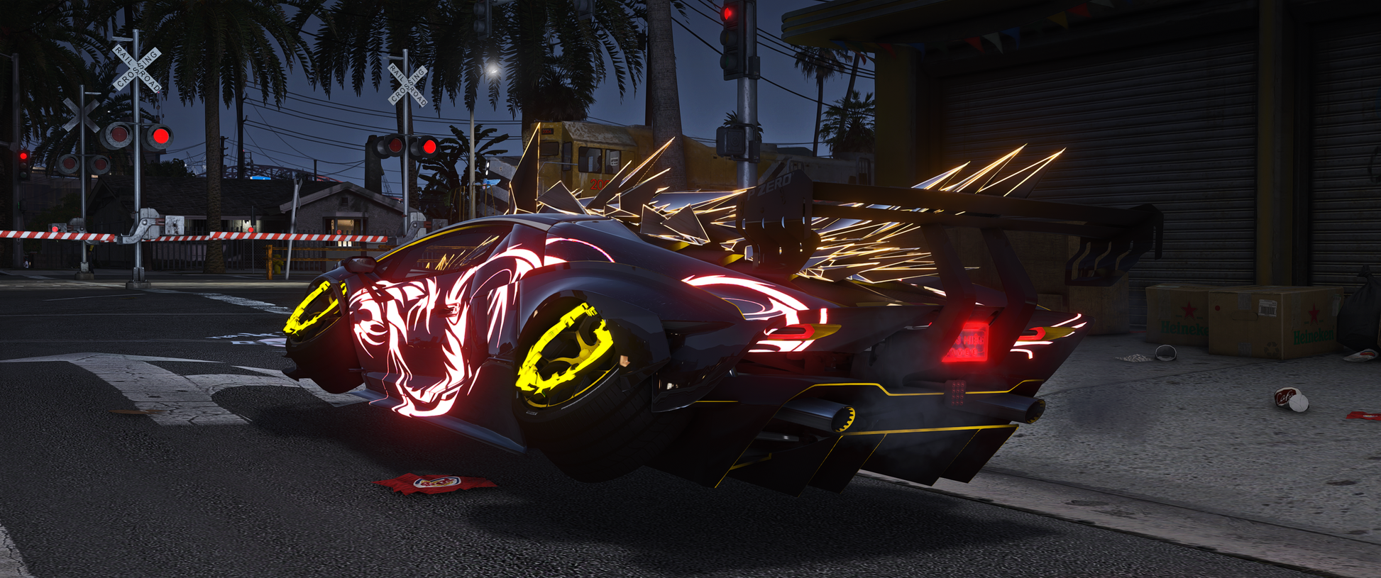 Lamborghini Dragon 3D Fly GTA V FiveM mod with realistic lighting and flight feature