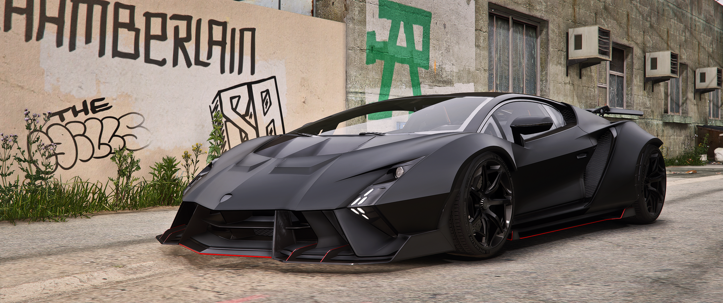 Debadged Lamborghini Invencible Beast Edition Front View