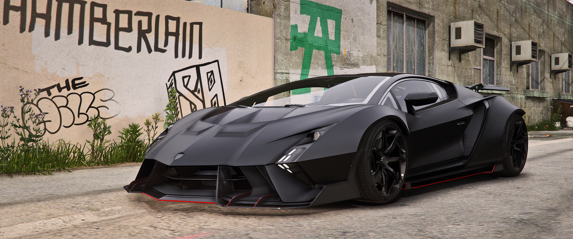 Debadged Lamborghini Invencible Beast Edition Front View