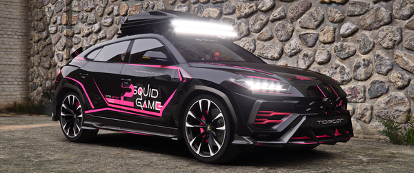 SQUID GAME Lamborghini Urus front view