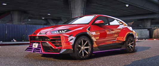 Front view of Lamborghini Urus Hycade Edition with Animated Lights in FiveM