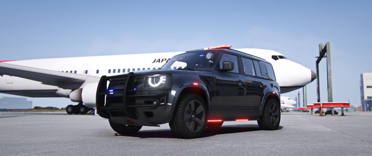 Front view of Land Rover Defender 110 EMS in FiveM GTA5
