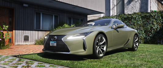 Lexus LC500 front view in FiveM GTA5 luxury sports car mod