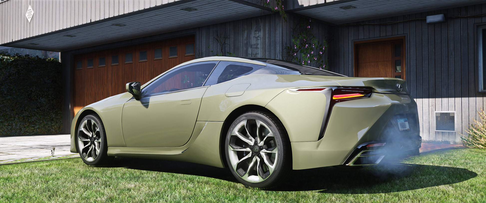 Lexus LC500 side profile showing sleek design and performance in FiveM