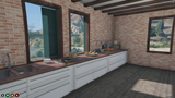 Bedroom interior with furniture