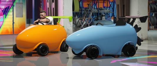 Front view of (Lore Friendly) Carrot Car GTA V vehicle mod for FiveM