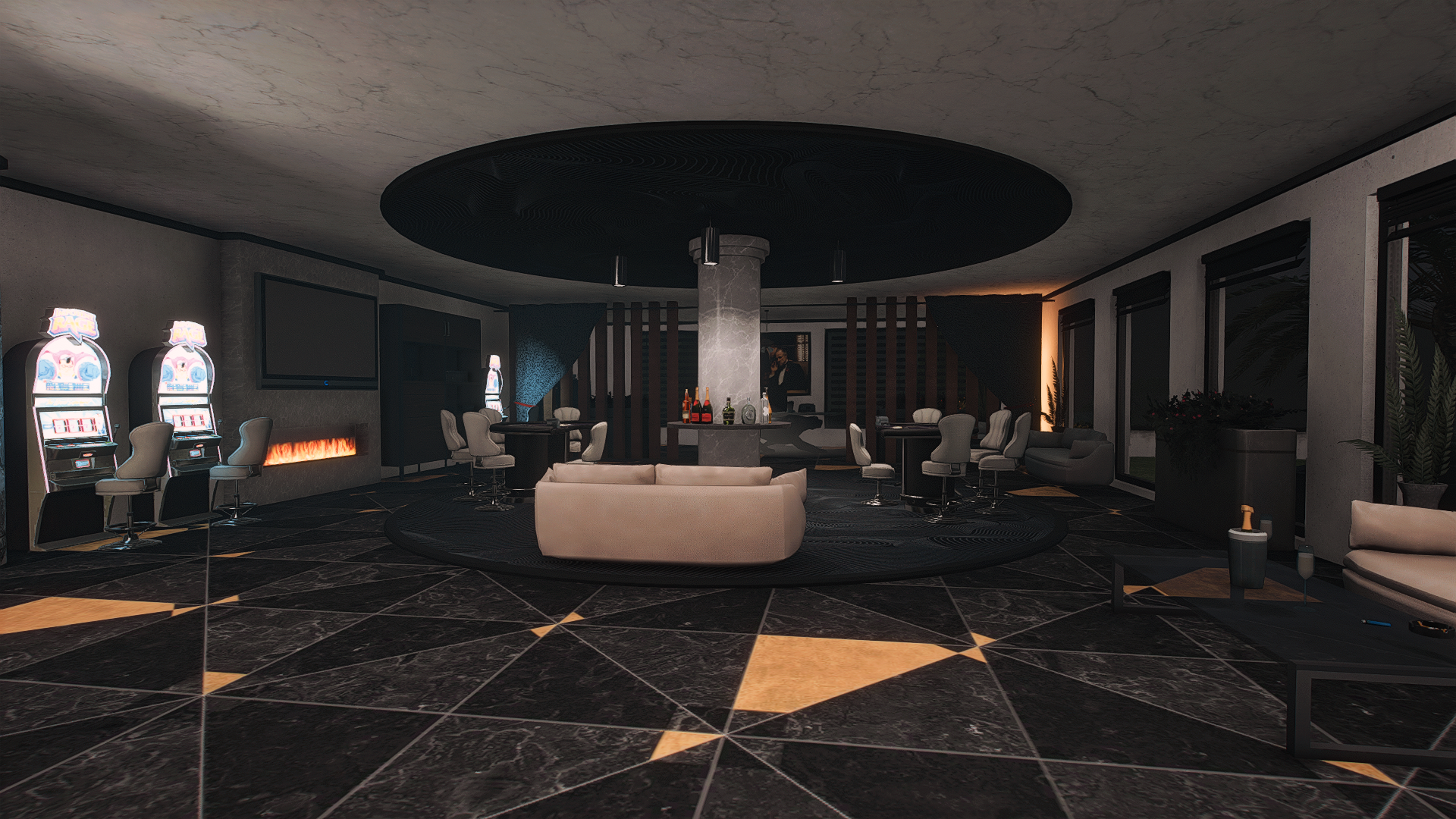 Mafia Mansion FiveM map mod hallway vie