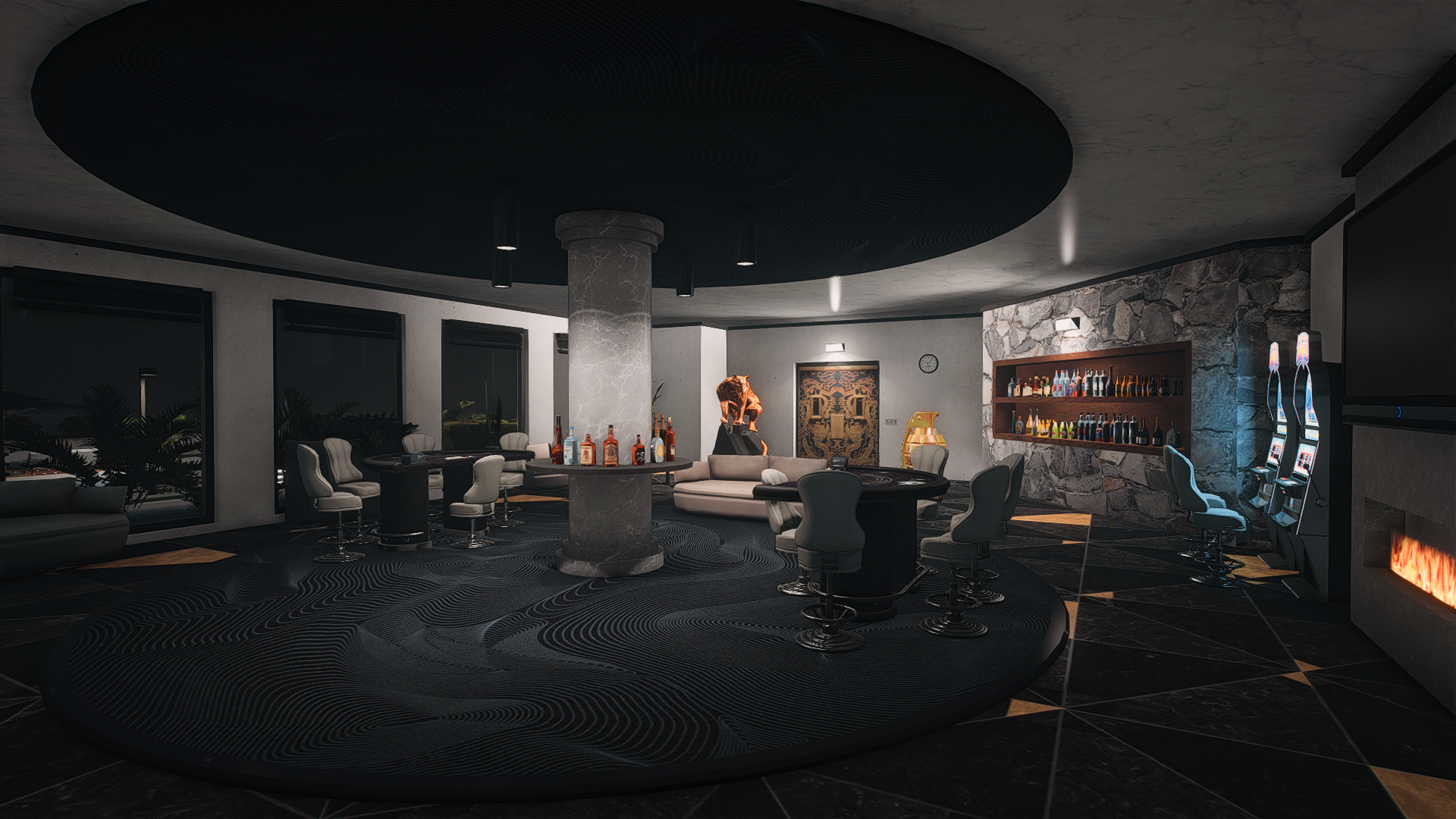 Mafia Mansion FiveM map mod staircase detail