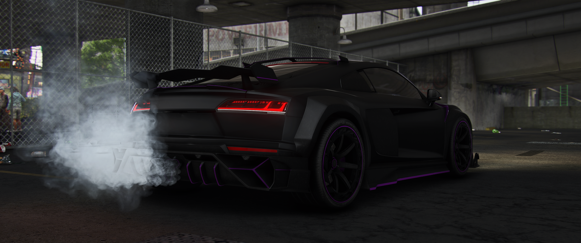 Side view of (Debadged) Mansory Audi RSQ8 Evo GTA V vehicle mod for FiveM