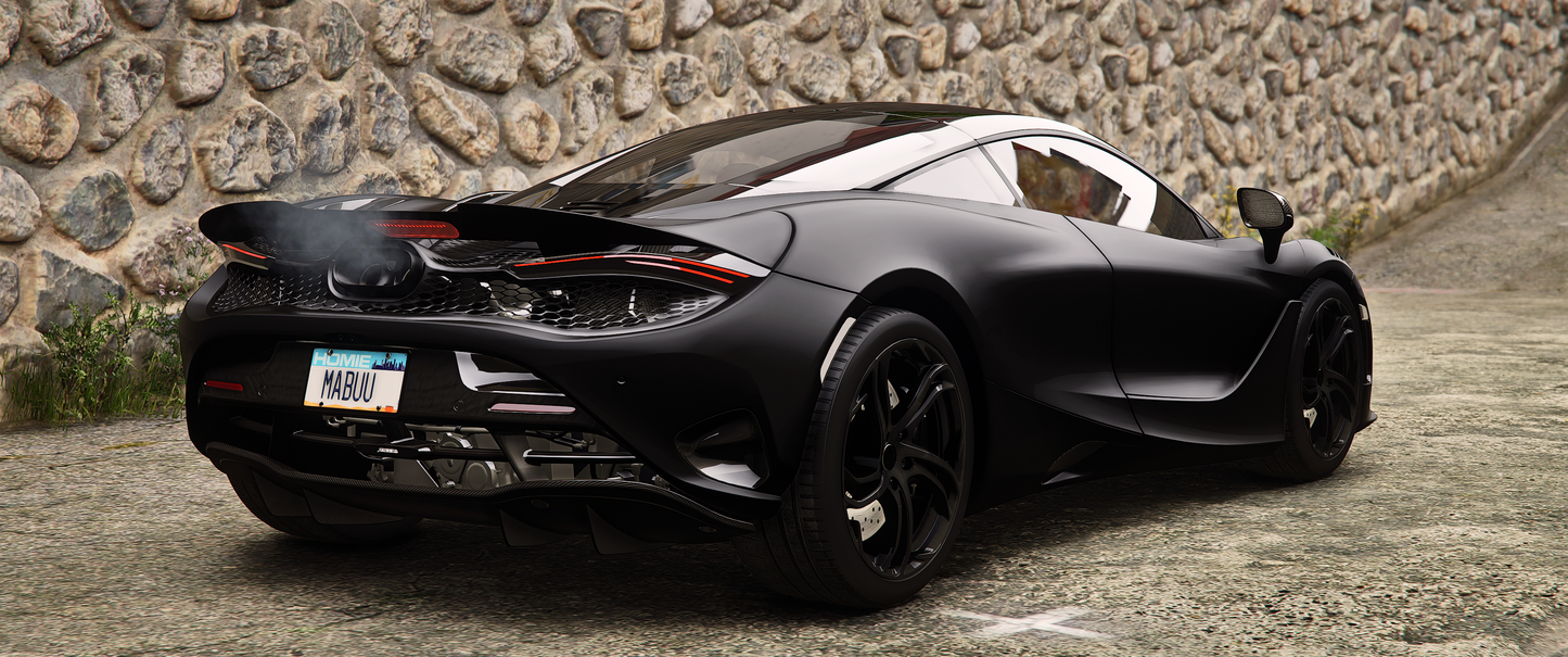 Debadged McLaren 750S 2023 FiveM Mod Side View