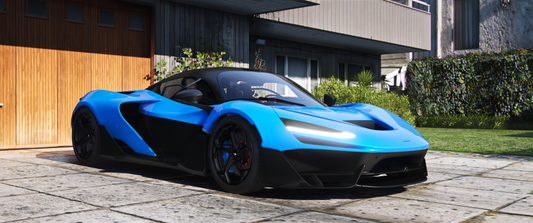 McLaren W1 front view in FiveM GTA5 high-performance mod