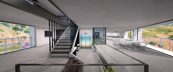 Living room interior of Jetty Highclass Apartment MLO in FiveM