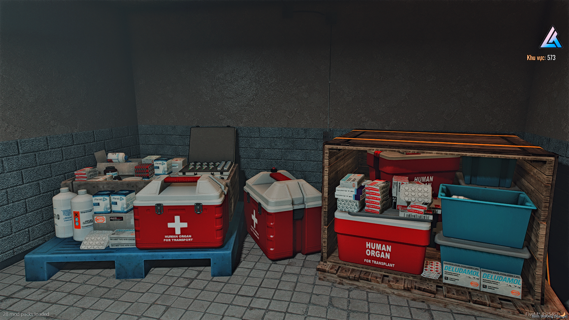 Entrance view of Mirror Park Illegal Hospital interior mod