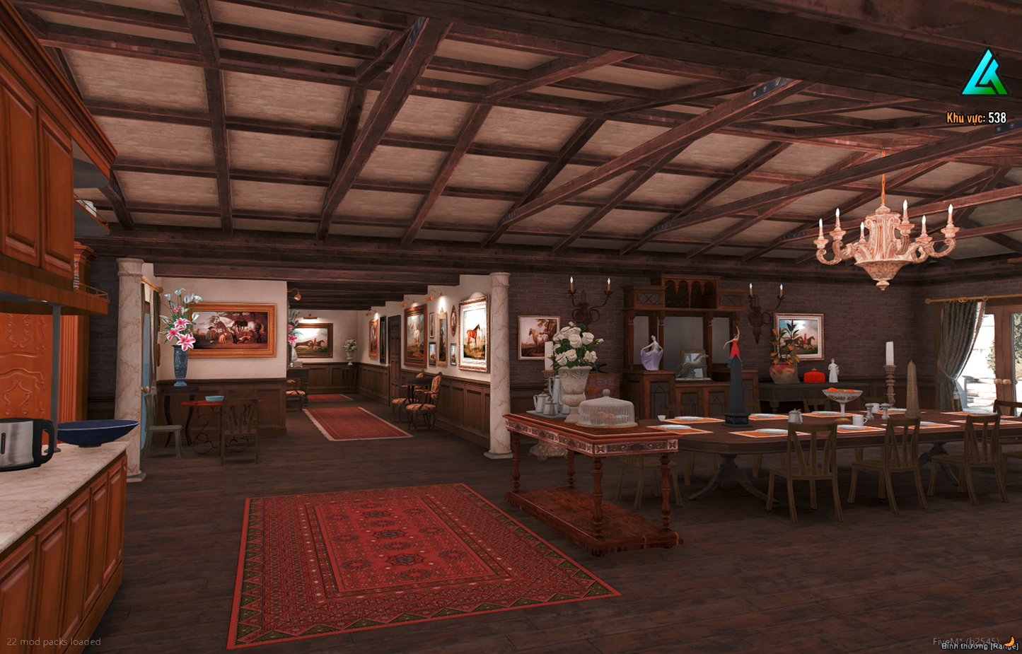 Bedroom setup in [MLO] Open Interior Rancho GTA V map