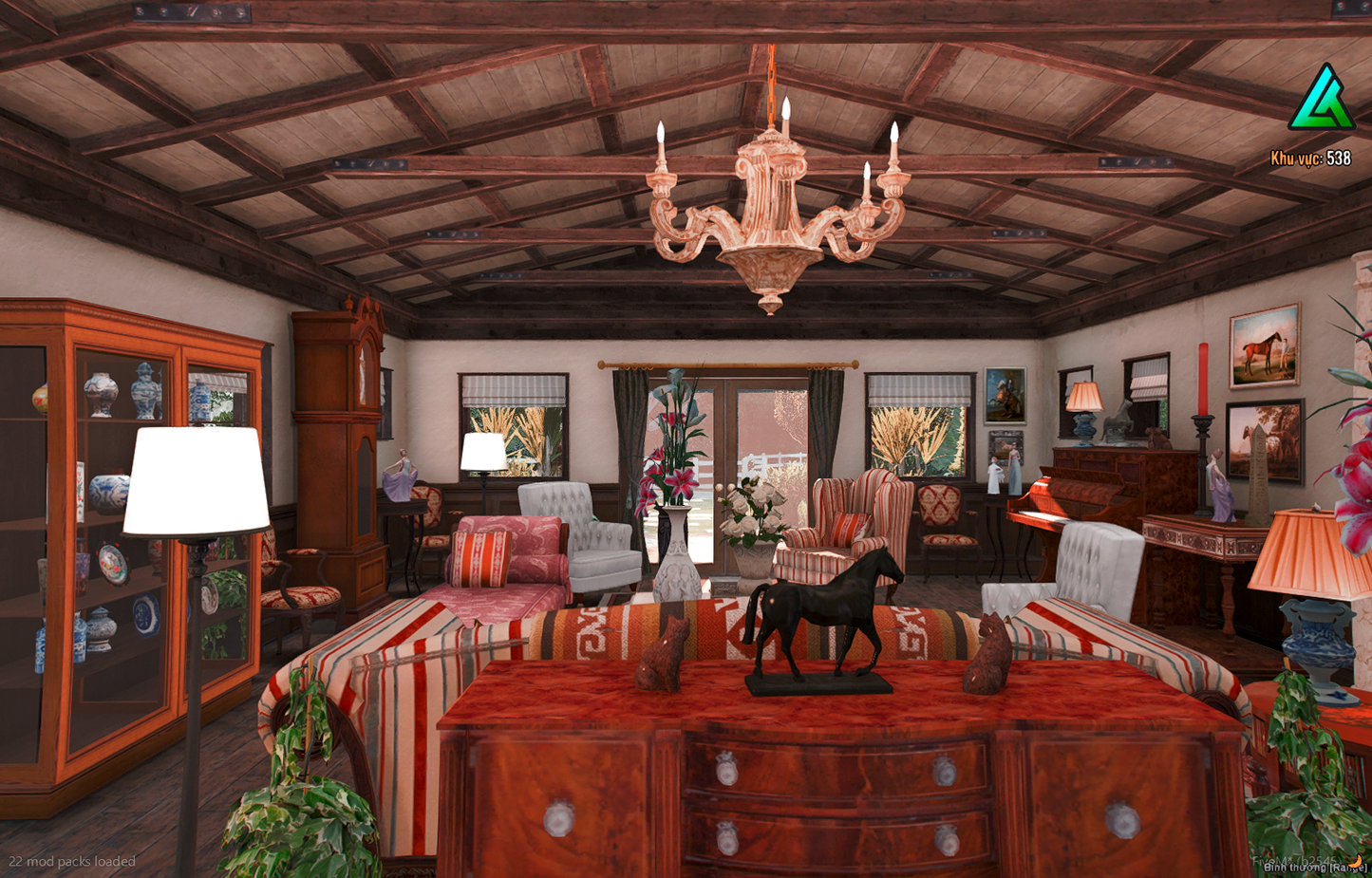 Corridor view of [MLO] Open Interior Rancho for FiveM