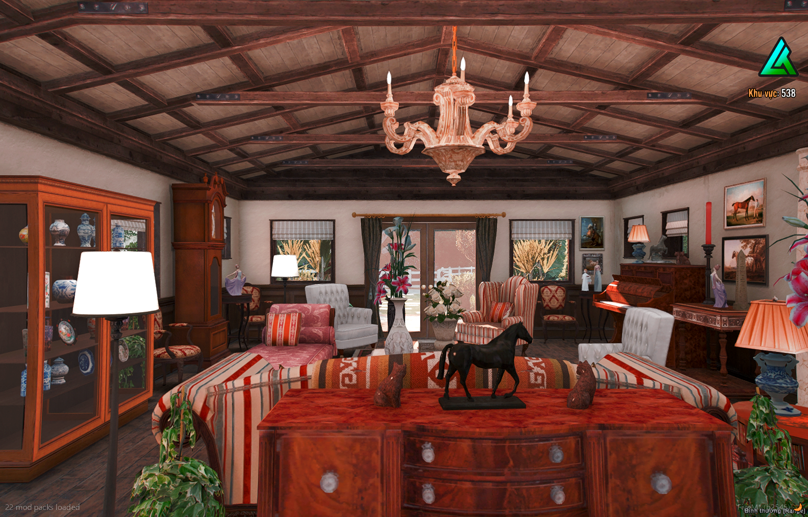 Corridor view of [MLO] Open Interior Rancho for FiveM