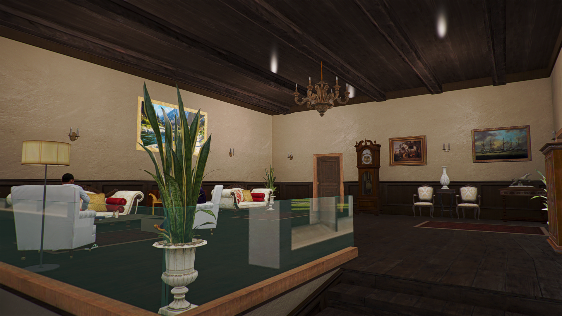 Rear exterior view of [MLO] PlayBoy Mansion GTA V