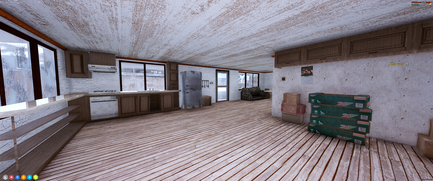 Interior layout of [MLO] Sandys House FiveM mod