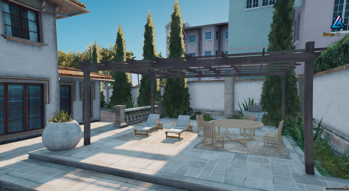 Outdoor patio view