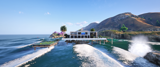Front view of Modern Two-House Map in FiveM