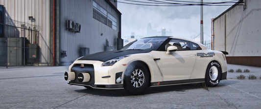 Nissan GTR R35 Drag Front View on FiveM
