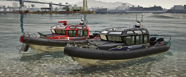 Non ELS Generic Police Boat mod for FiveM servers with realistic handling