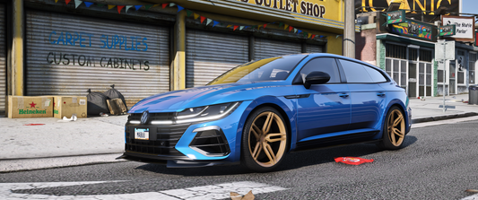 Front view of Volkswagen Arteon Shooting 2023 mod for FiveM