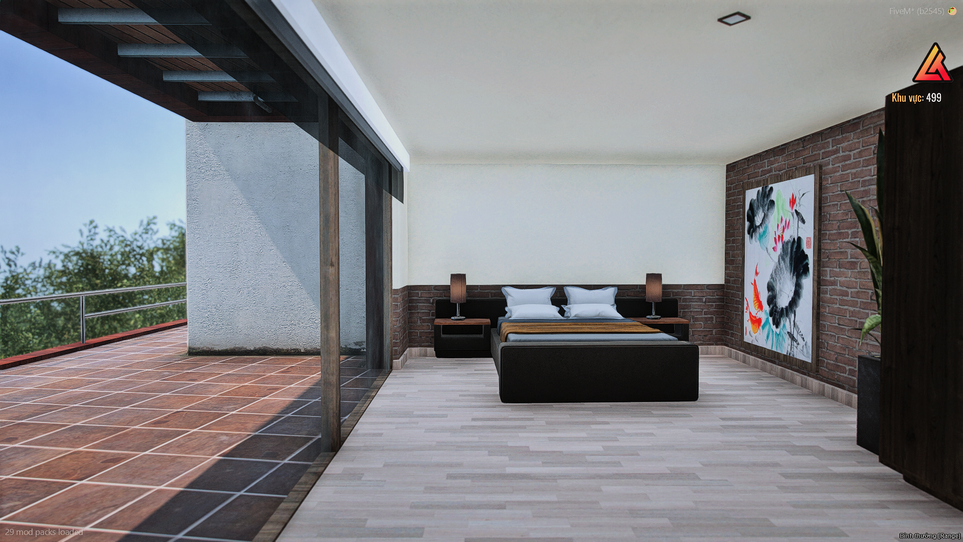 Balcony view of MANSION 03 interior mod