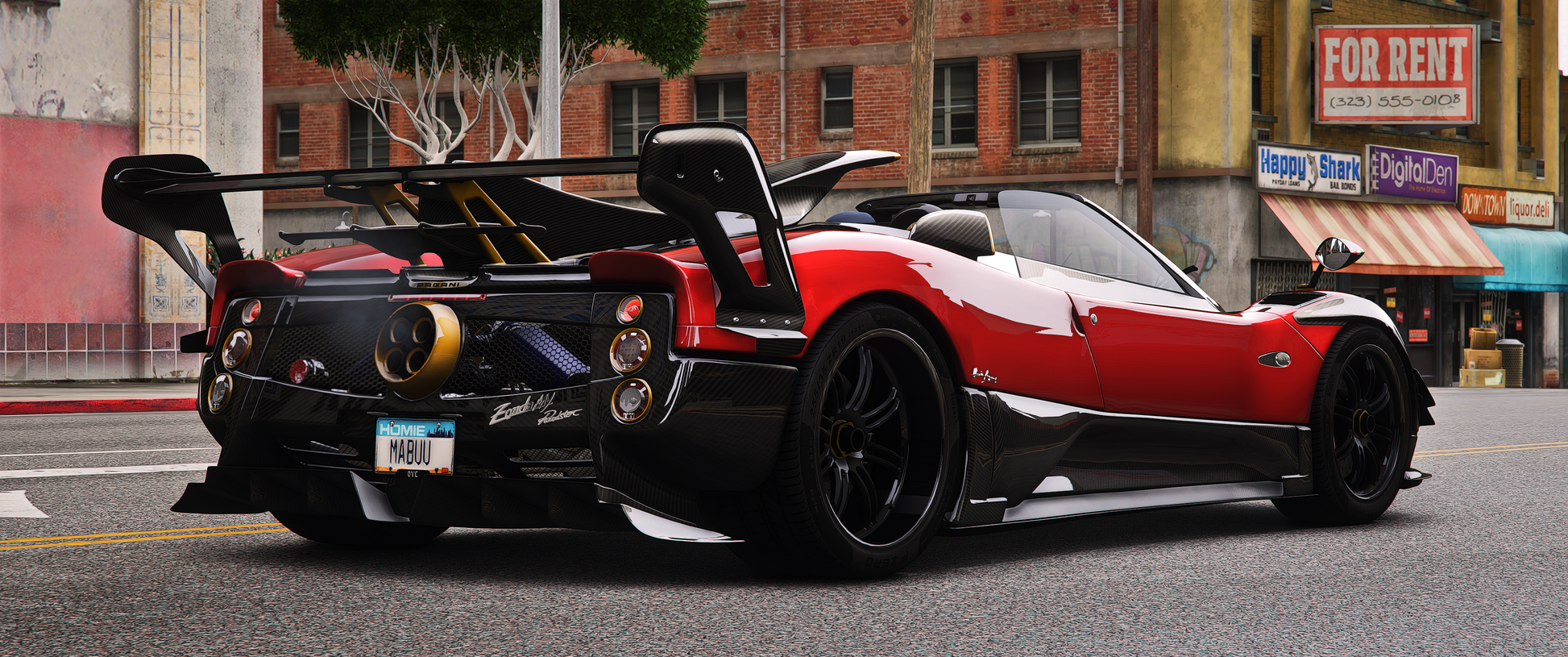 Front view of Pagani Zonda My GTA V vehicle