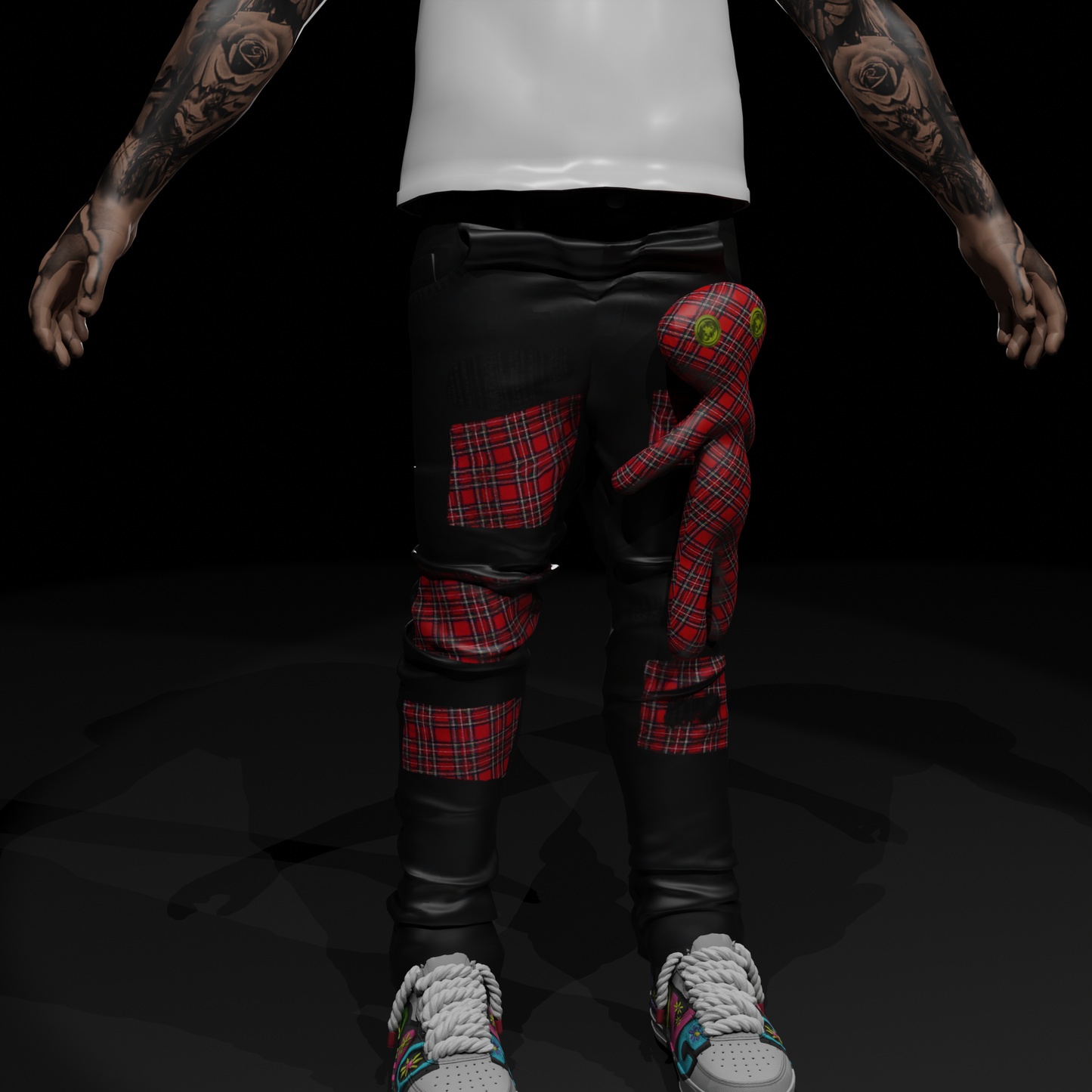 Custom Doll Plad Jeans