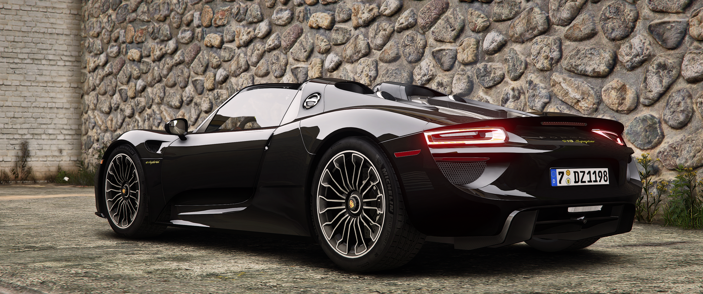 Porsche 918 Spyder [unlock] side profile with detailed textures