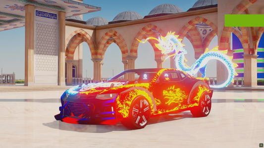 Chevrolet Camaro Dragon Glowing livery and 3d [Dinamic RGB Lights]