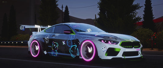 BMW M8 Neon Bear [Dinamic Lights]