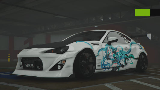 Hatsune Mikus Subaru BRZ Custom Wrap [Animated Lights]