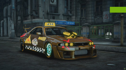 NISSAN GTR R33 FAKE TAXI [Dinamic RGB Lights]