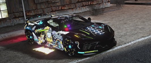 Chevrolet Corvette C8 Rocket Bunny The Simpsons [Dinamic Lights]