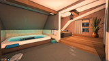 Backyard garden area of Rockfordhills Brick Mansion in GTA V