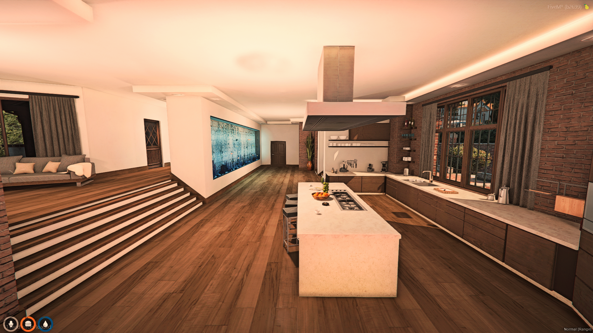 Grand hallway inside Rockfordhills Brick Mansion MLO