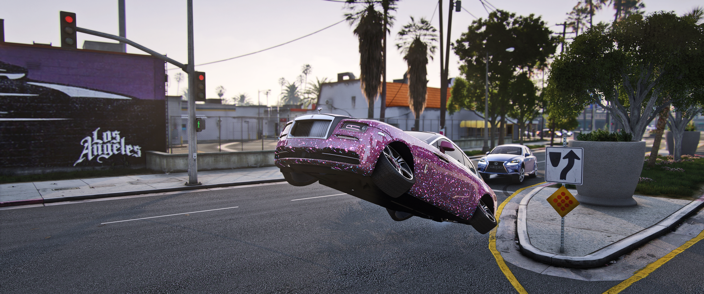 Front view of Rolls-Royce Wraith Diamond mod for FiveM